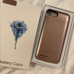Rose Gold Battery Pack iPhone Case, brand new!
